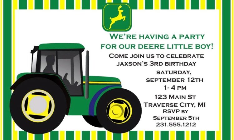 John Deere Birthday Invitations Free