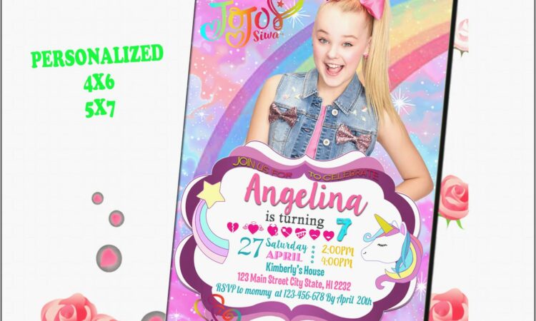 Jojo Siwa Invitations Printable Free