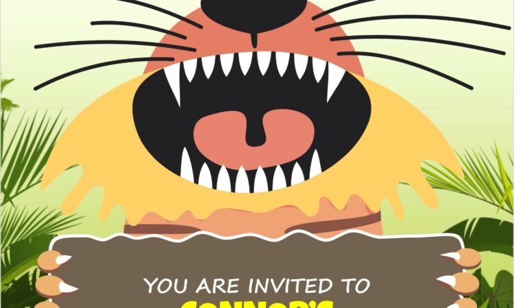 Jungle Birthday Invitation Template Free