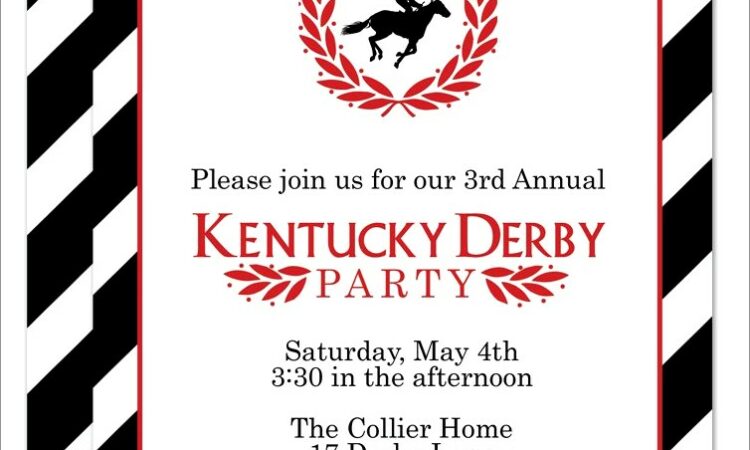 Kentucky Derby Invitations Templates