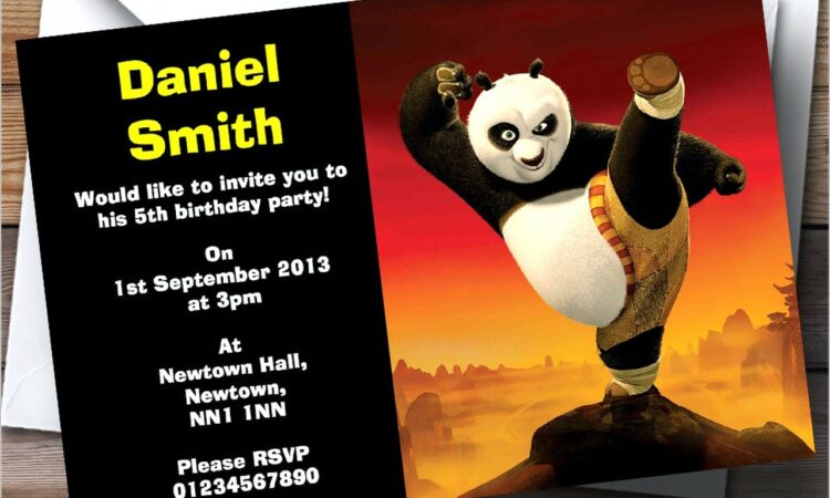 Kung Fu Panda Birthday Invitations