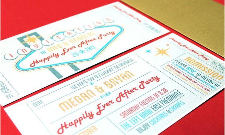 Las Vegas Wedding Invitations Templates