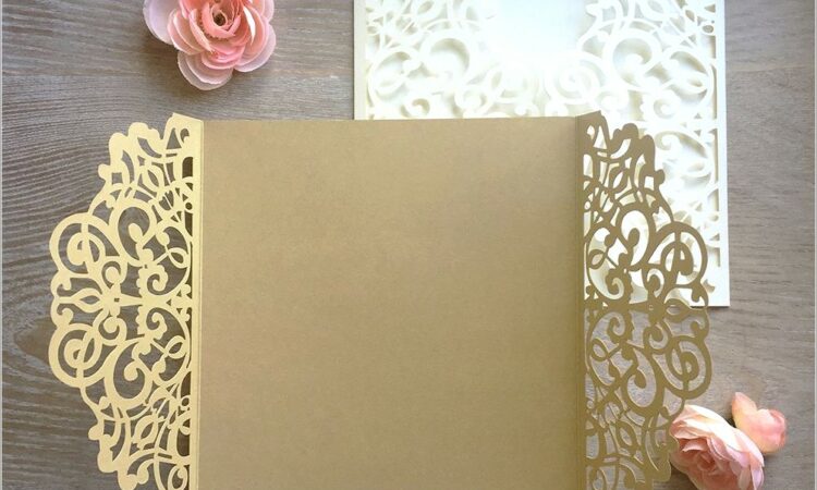 Laser Cut Gatefold Wedding Invitations