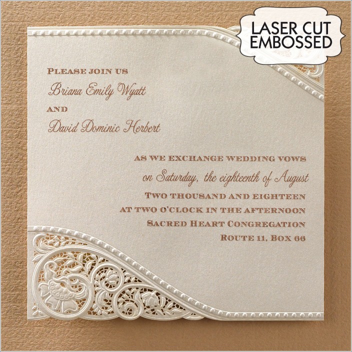 Laser Cut Lace Wedding Invitations