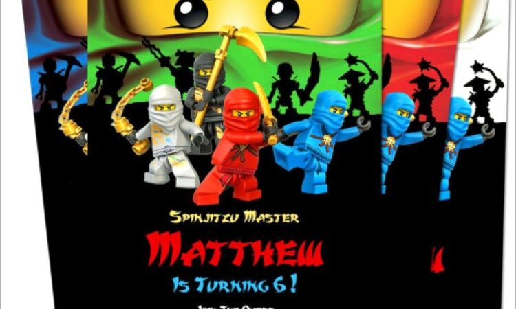 Lego Ninjago Birthday Invitations