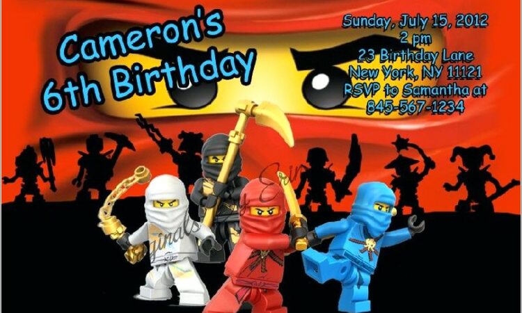 Lego Ninjago Printable Invitations