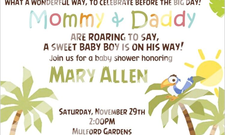 Lion King Baby Invitations