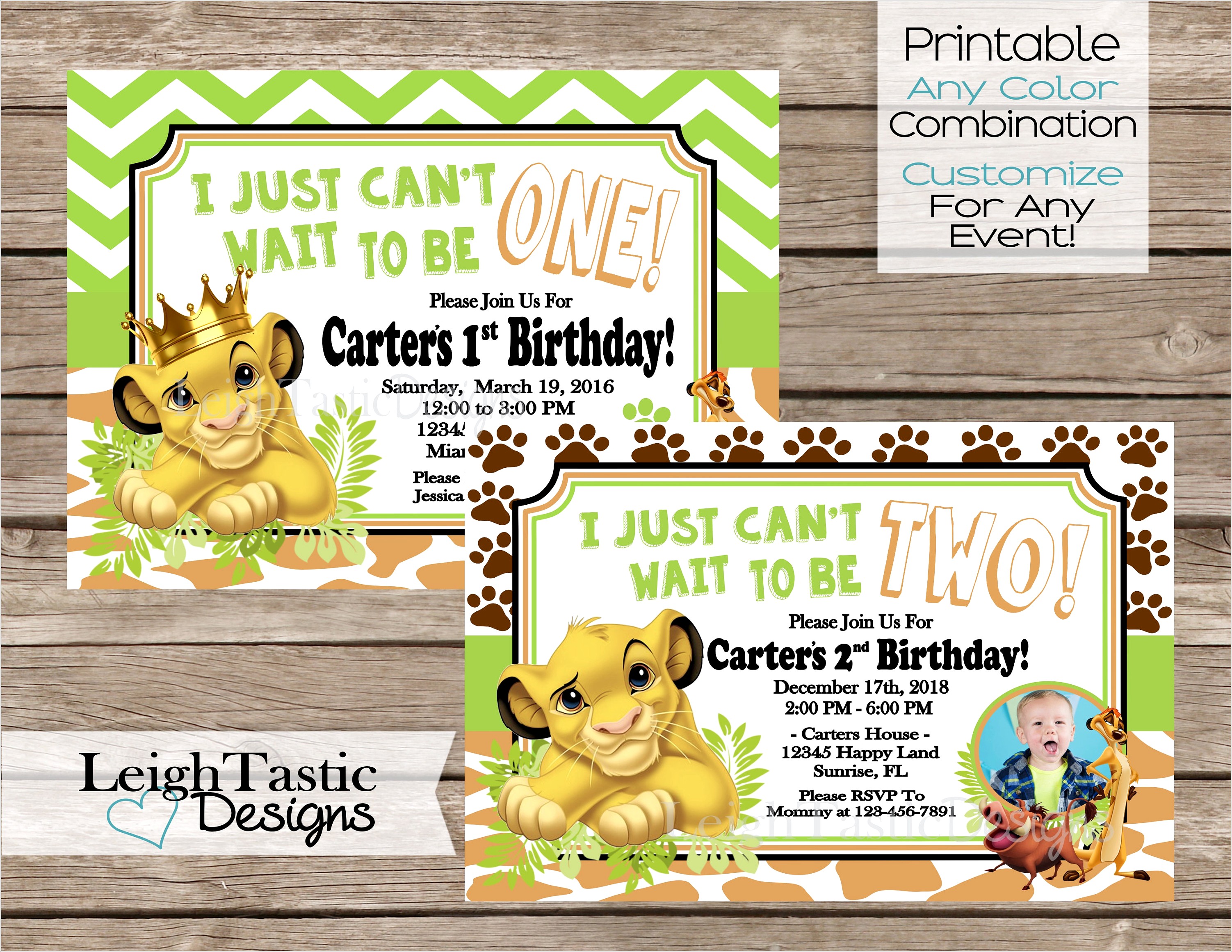 Lion King Birthday Invitations Free