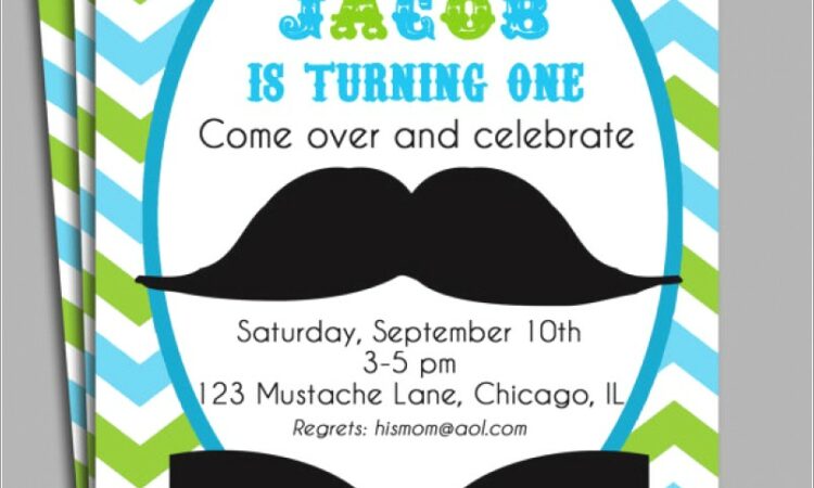 Little Man Birthday Invitation Template Free