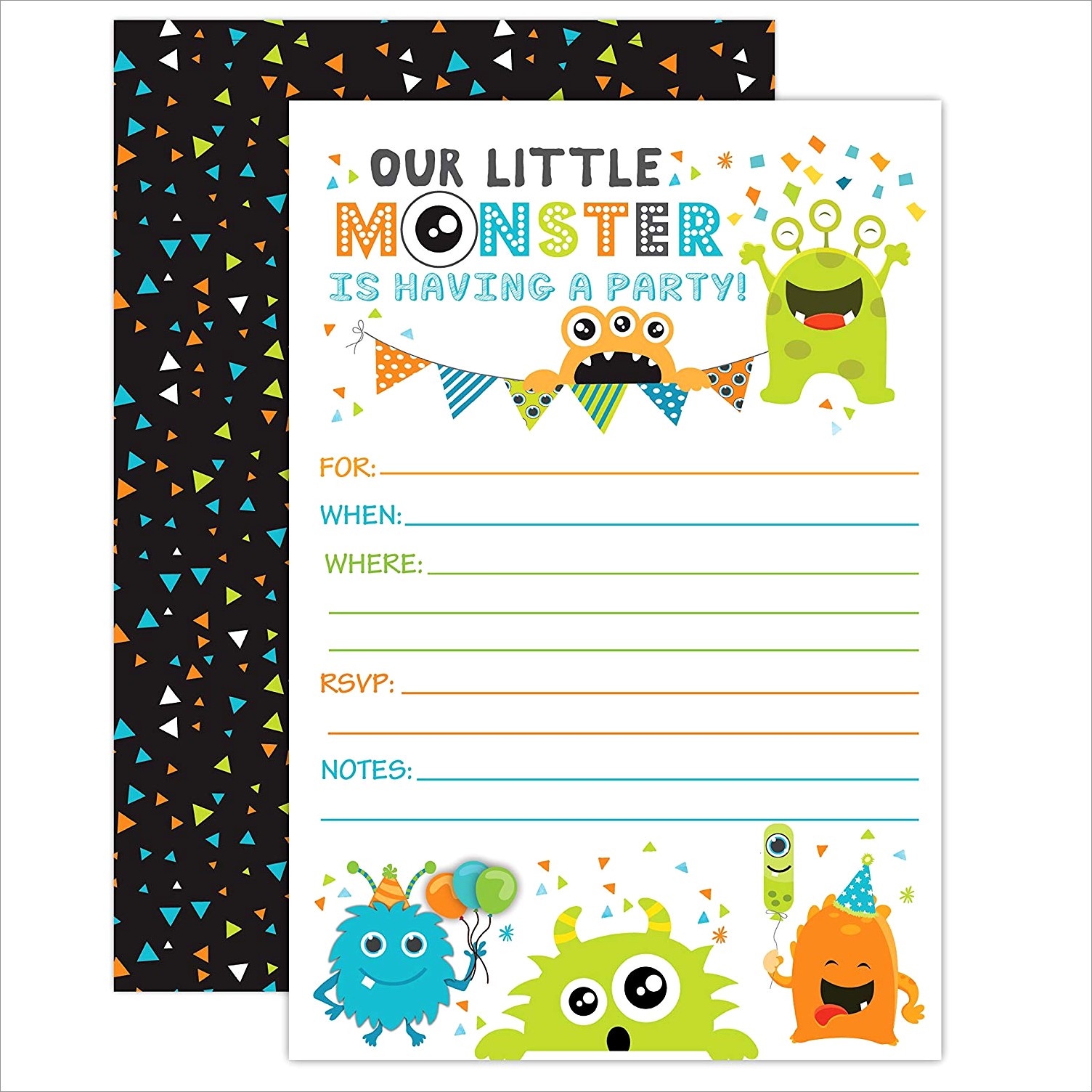 Little Monster Birthday Invitations