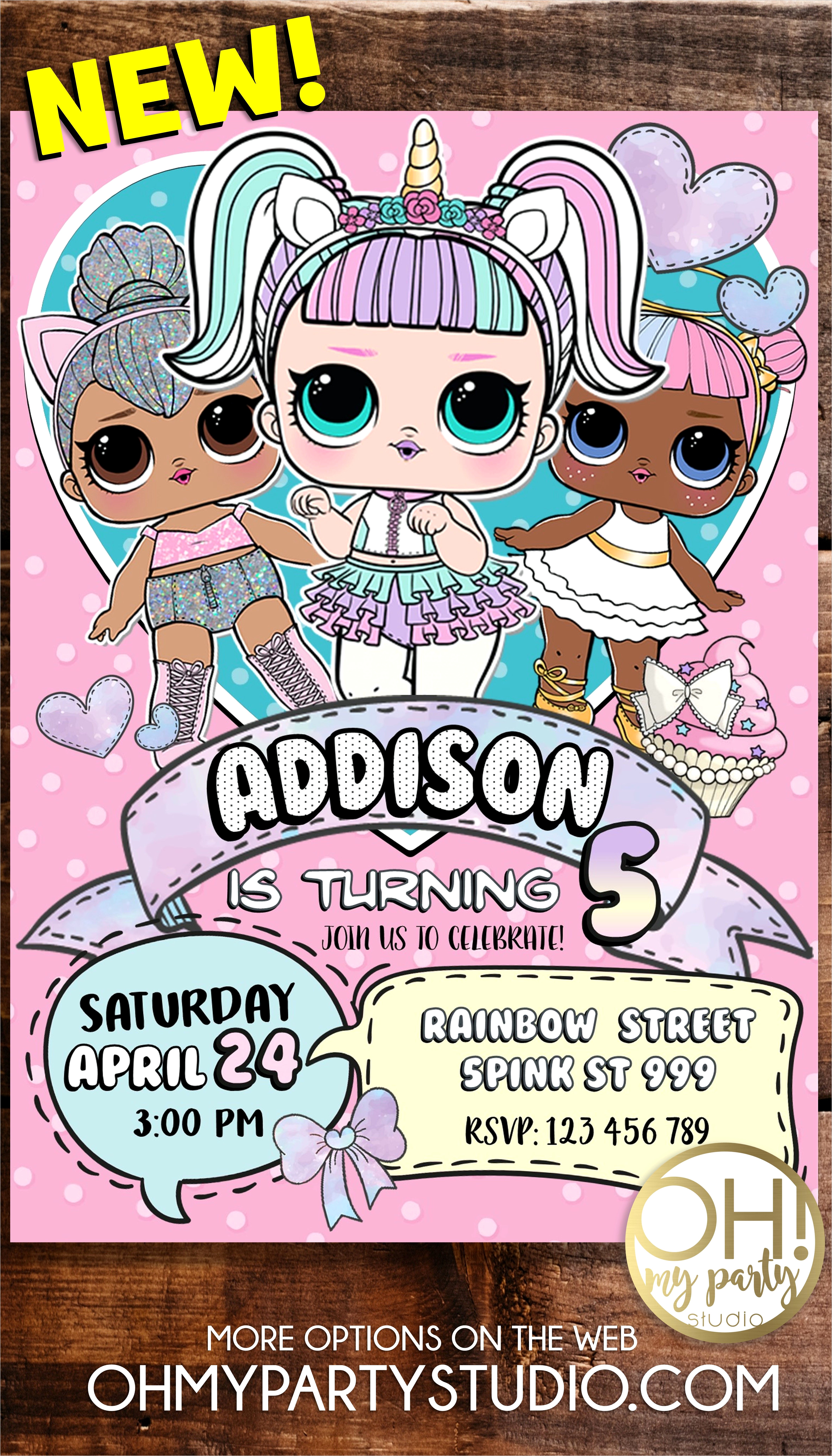 Lol Doll Birthday Invitations