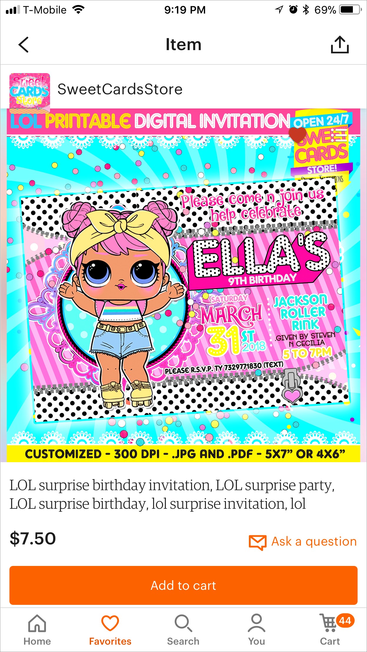 Lol Surprise Birthday Invitations Digital