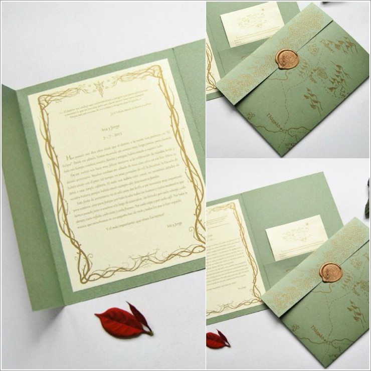 Lord Of The Rings Wedding Invitation Template