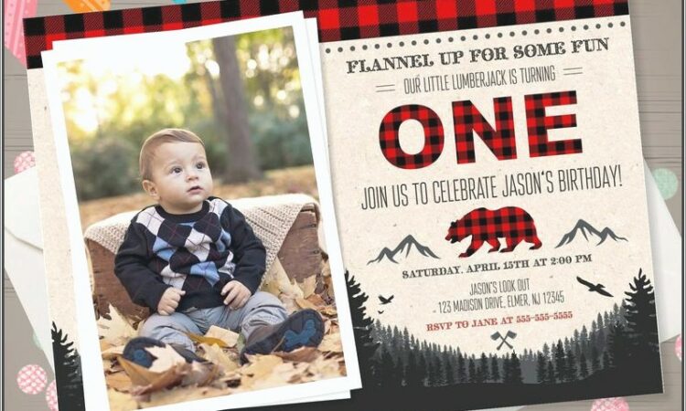 Lumberjack Birthday Invitations Free