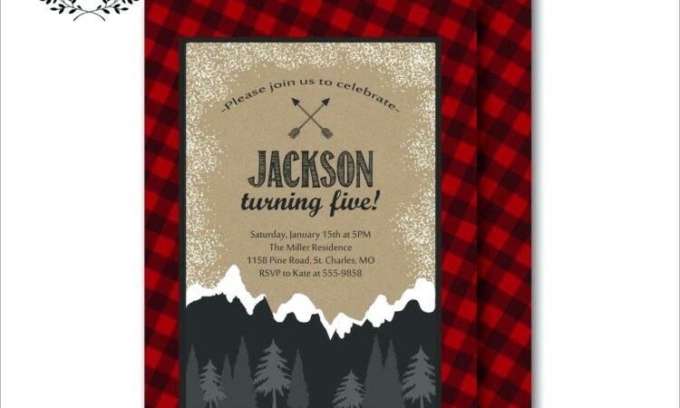 Lumberjack Birthday Invitations Walmart