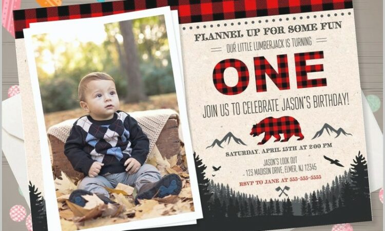 Lumberjack Invitation Template Free