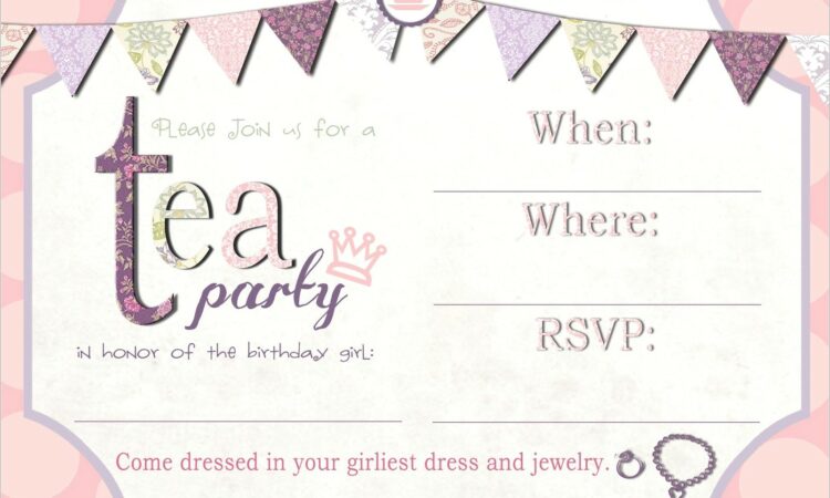 Mad Hatter Invitations Templates Free