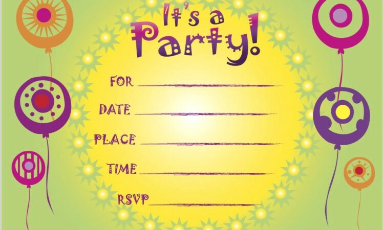 Make A Birthday Invitation Online Free Printable