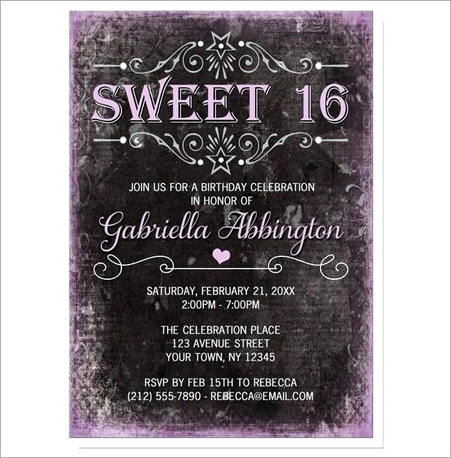 Make Sweet 16 Birthday Invitations Online Free