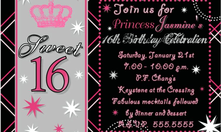 Make Sweet 16 Invitations Online For Free