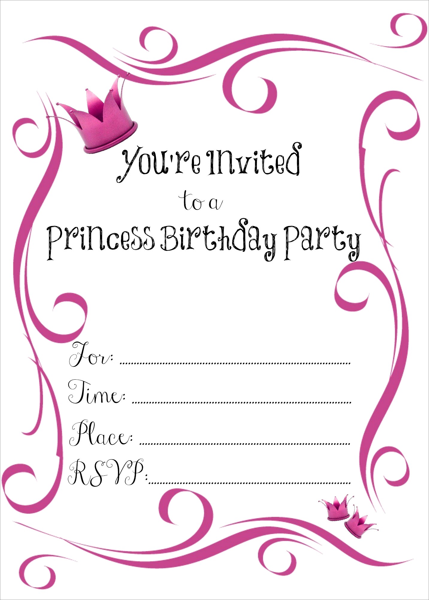 Make Your Own Birthday Invitations Free Printable