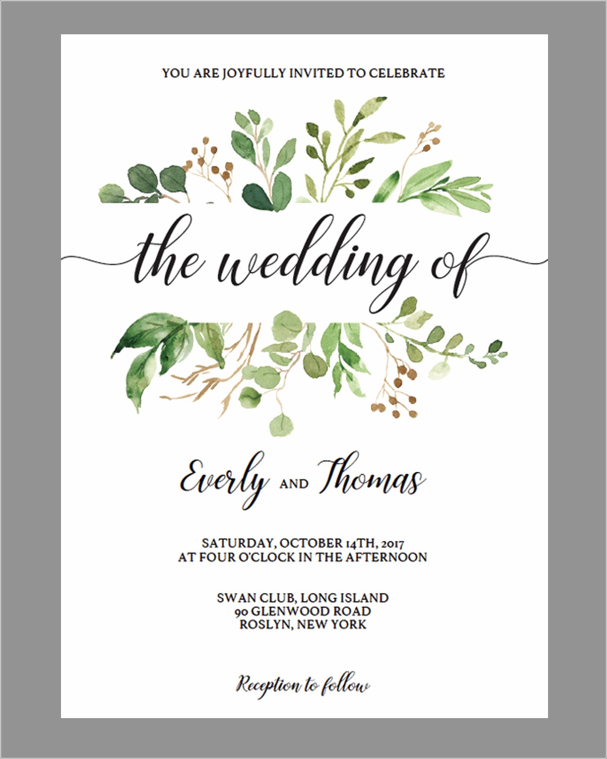 Maps For Wedding Invitations Templates Free