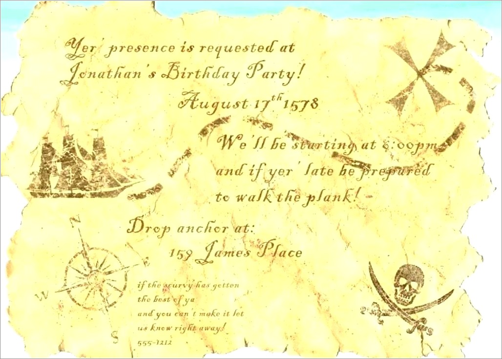 Marauders Map Invitation Template