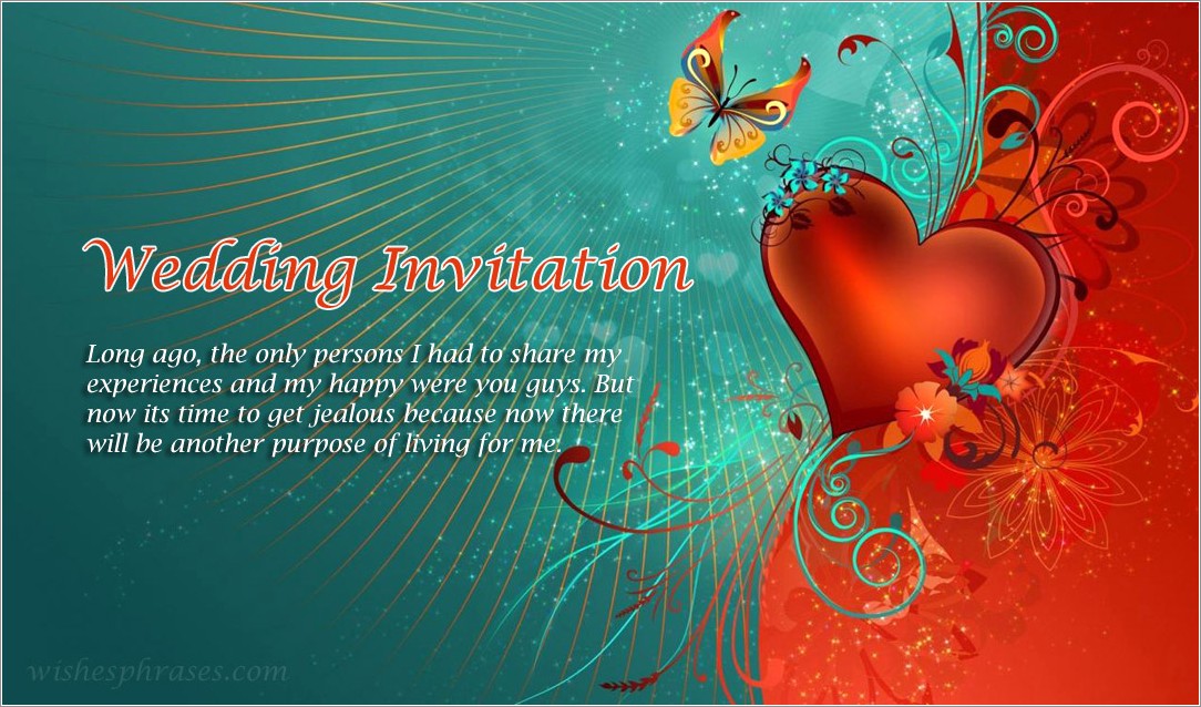 Marriage Invitation Wordings To Invite Friends
