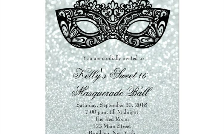 Masquerade Ball Sweet 16 Invitations