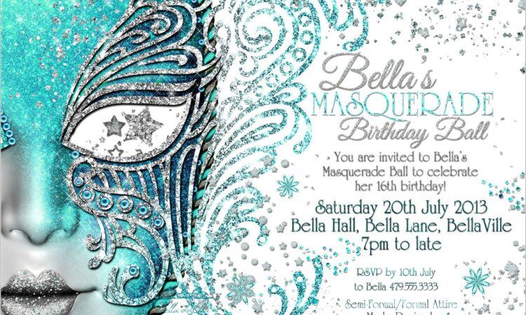 Masquerade Invitations Blank Template