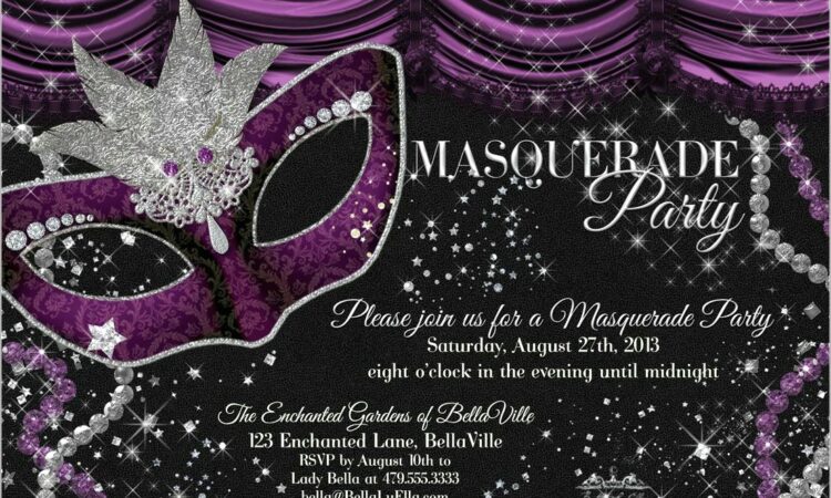 Masquerade Sweet 16 Invitations