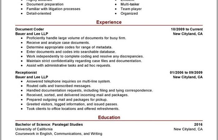 Medical Billing And Coding Internship Resume Samples