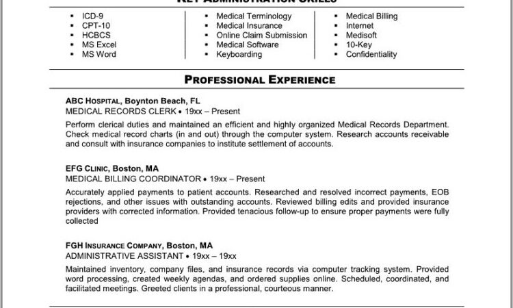 Medical Coding Resume For Fresher Pdf