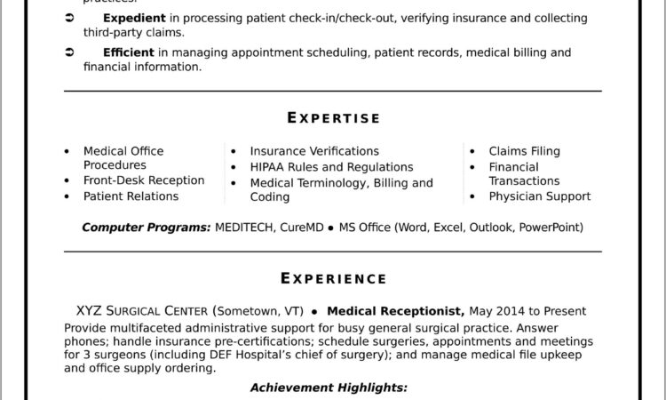 Medical Office Assistant Resume Objective Examples