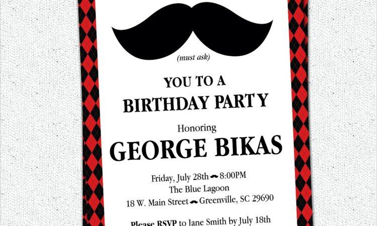 Mens Birthday Invitations Free