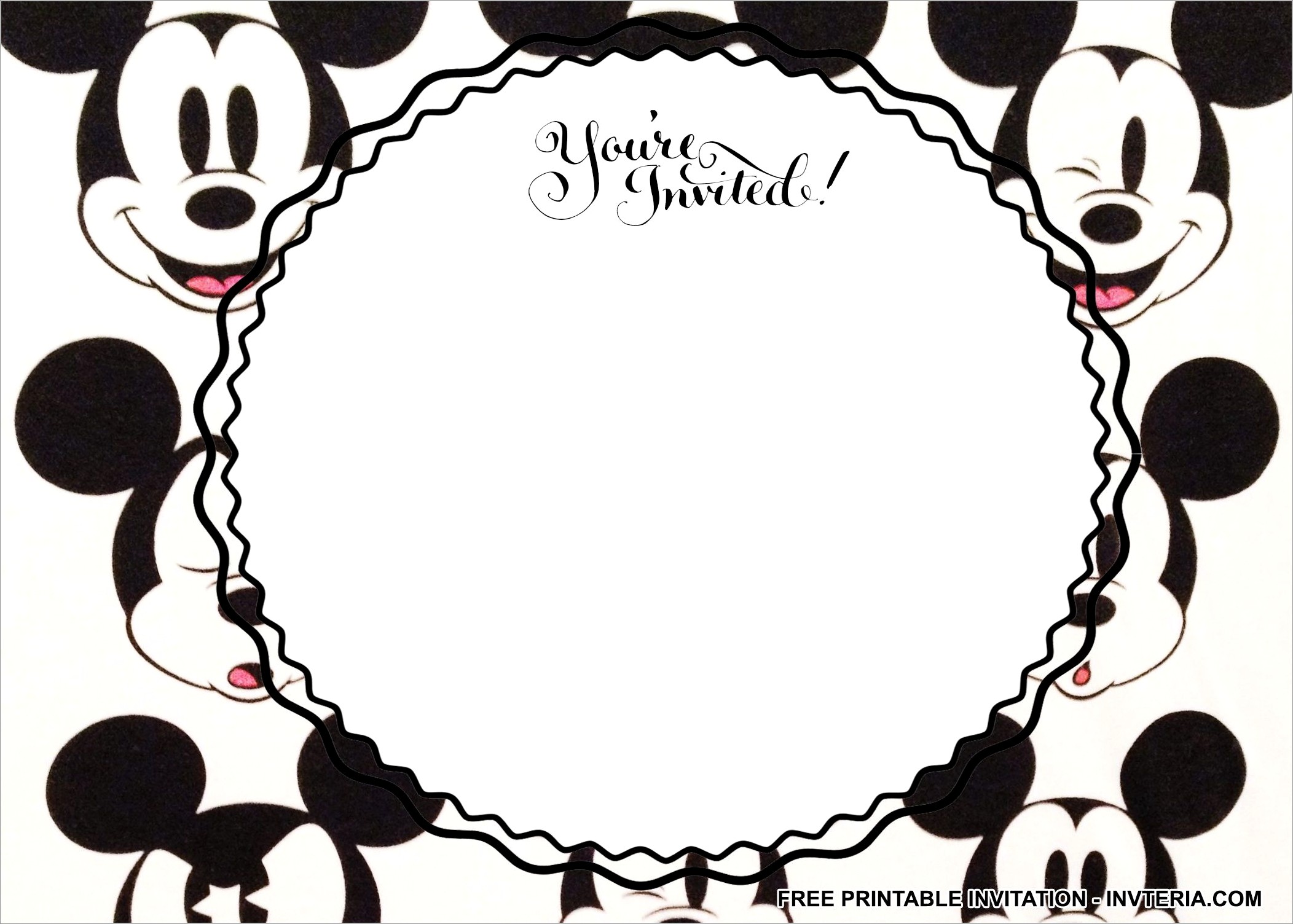 Mickey And Minnie Mouse Invitations Free