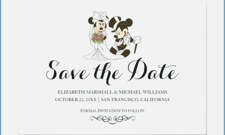 Mickey And Minnie Wedding Invitation Response