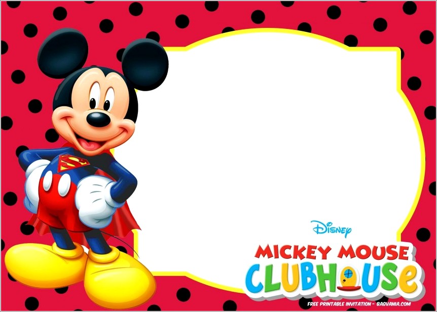 Mickey Mouse 1st Birthday Invitations Free