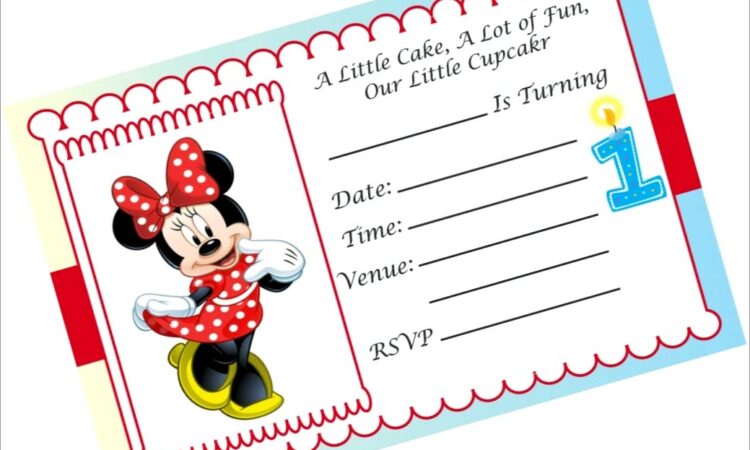 Mickey Mouse Birthday Invitation Card