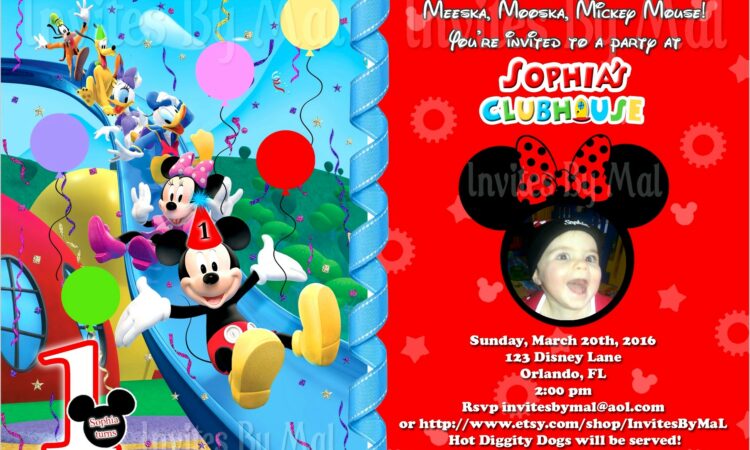 Mickey Mouse Birthday Invitation Card Online