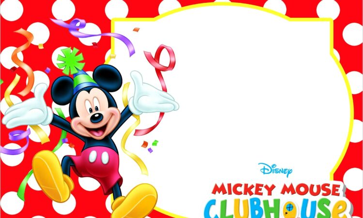 Mickey Mouse Birthday Invitation Templates Free