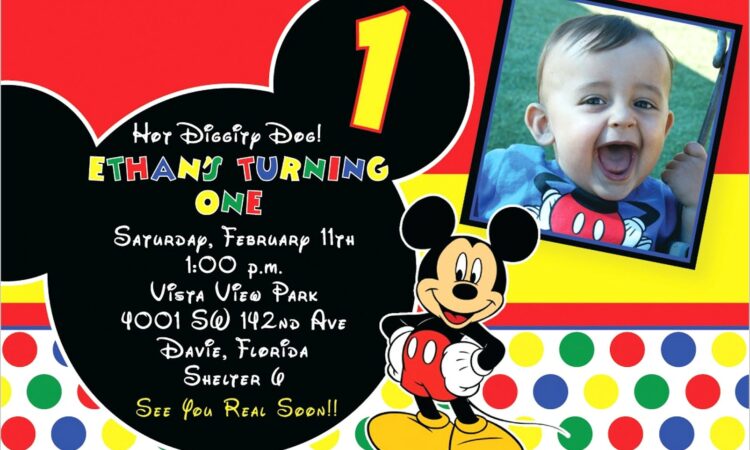 Mickey Mouse Birthday Invitations