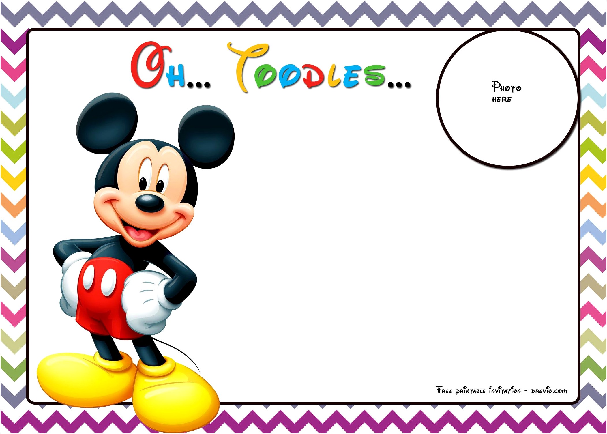 Mickey Mouse Birthday Invitations Free