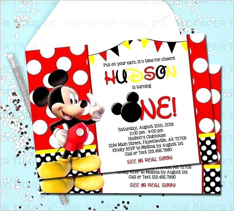 Mickey Mouse Carnival Invitations