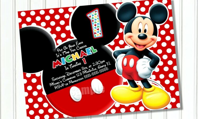 Mickey Mouse Clubhouse Birthday Invitations Templates Free