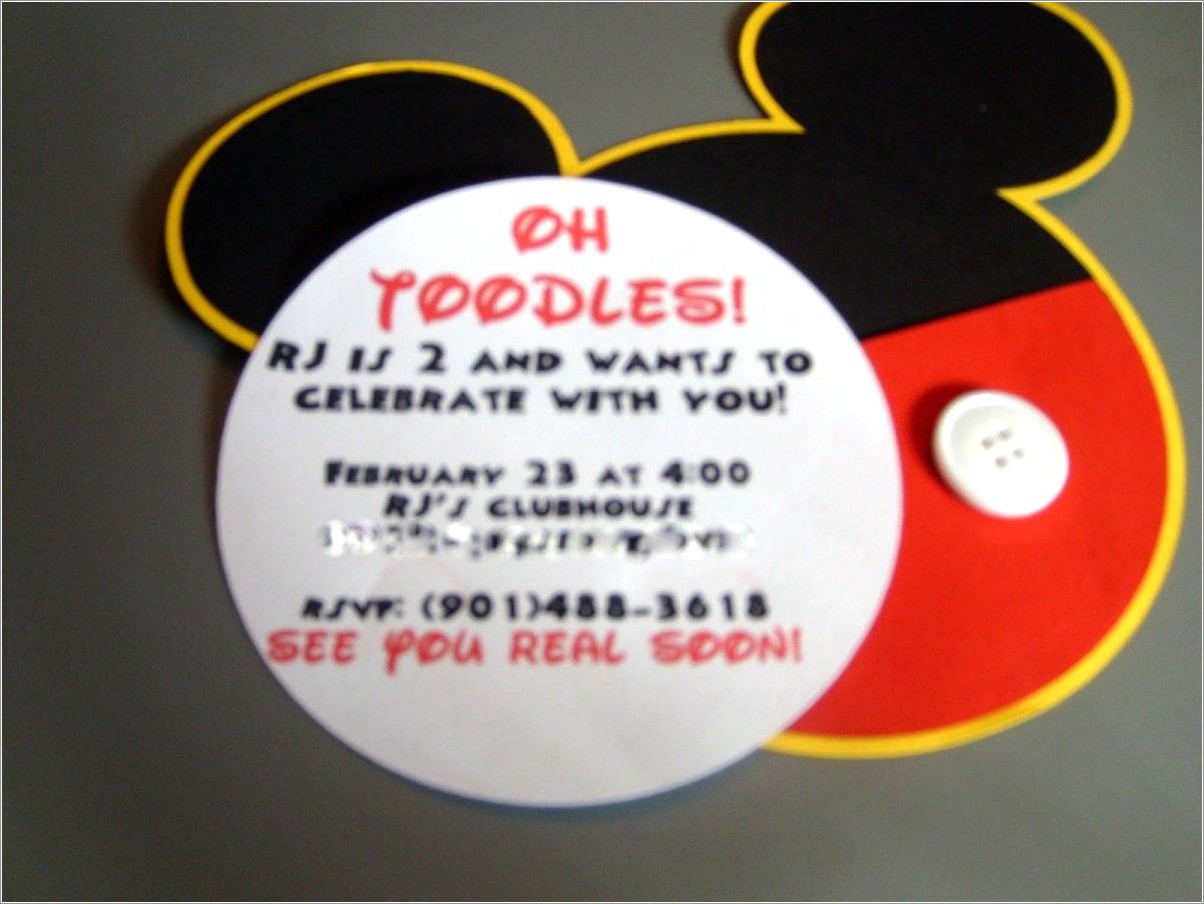 Mickey Mouse Clubhouse Invitation Ideas