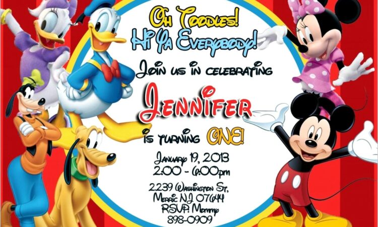 Mickey Mouse Clubhouse Invitations Free