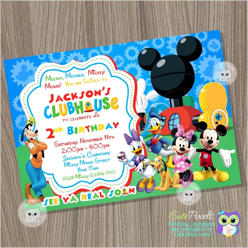 Mickey Mouse Clubhouse Invitations