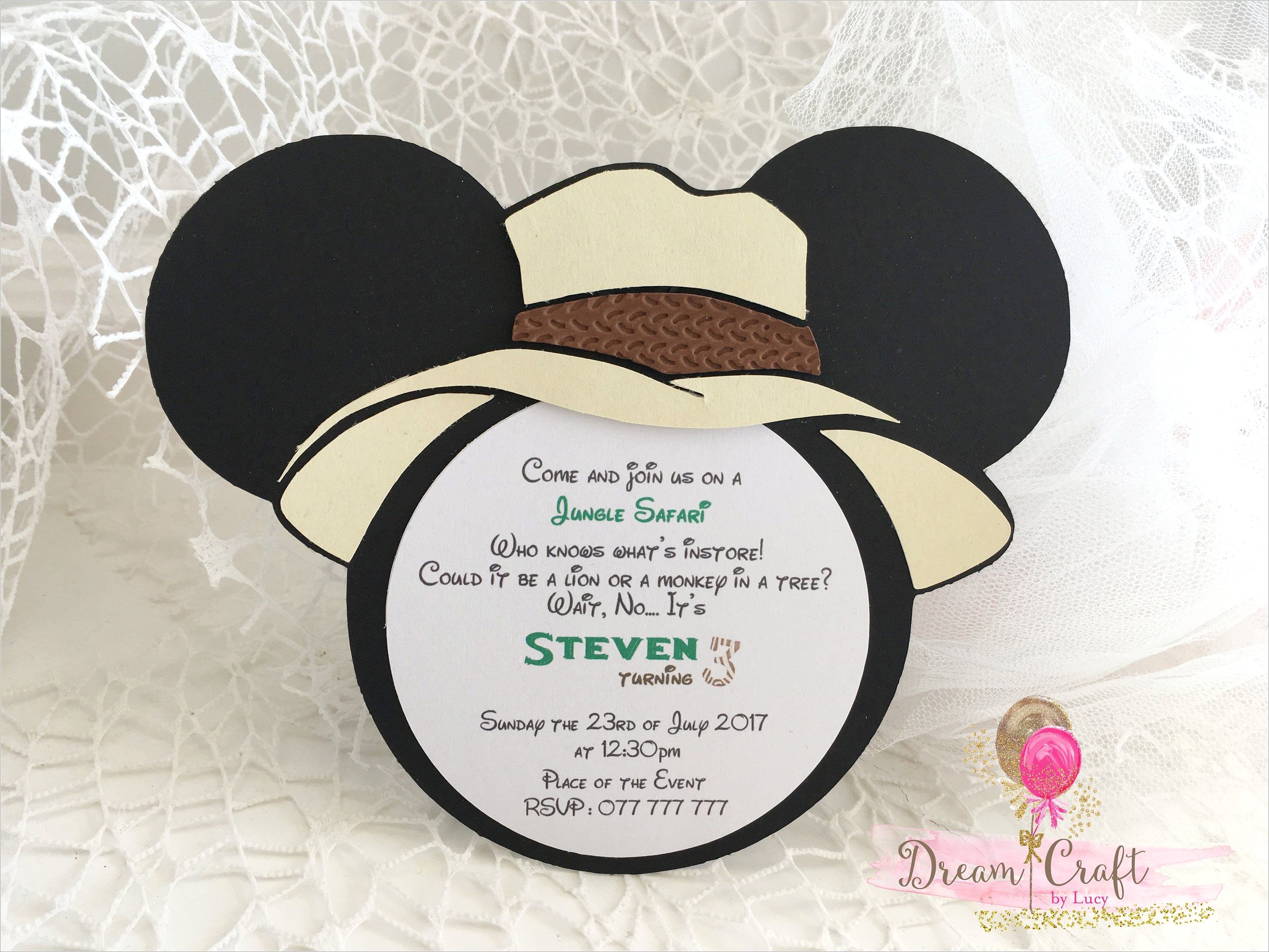 Mickey Mouse Safari Invitations