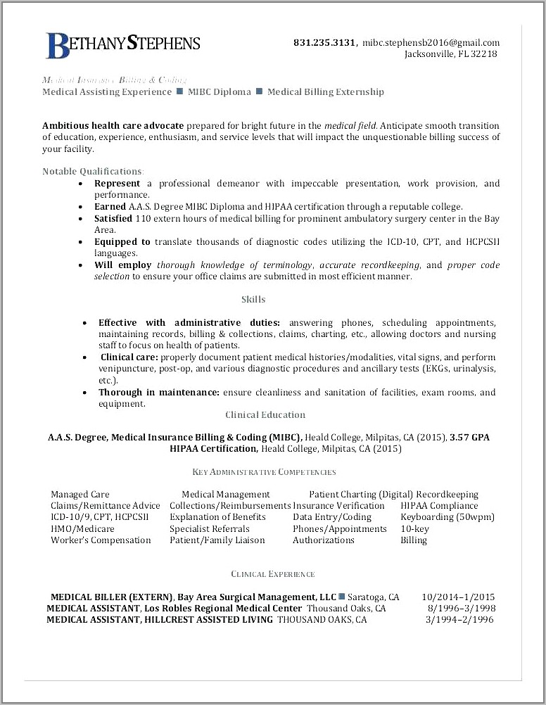Microsoft Medical Assistant Resume Templates